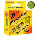 Плетеный шнур AQUA ProFix Olive 0,16mm 100m, цвет - оливковый, test - 10,40kg